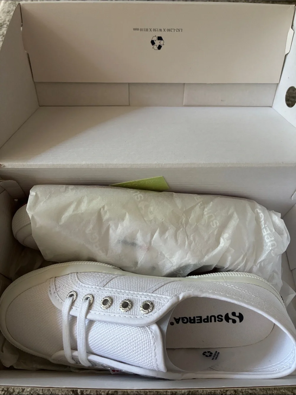 New In Box! Superga 2750 Cotu Classic Casual Lace Sneakers White/Off White‎ Sz 5